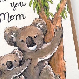 Love You Mom Mother And Baby Koala Mother's Day Card