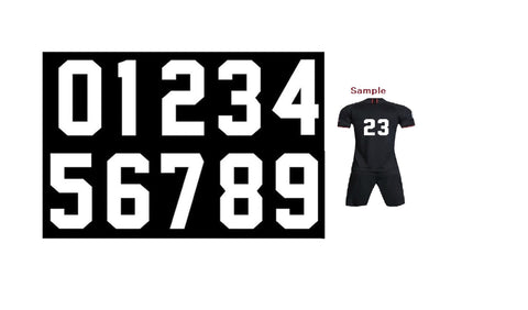 Fanbrilliant 0 to 9 Numbers Red 3 inch Iron on Heat Transfer Numbers for Clothing Jersey T Shirt Sports T-Shirt Jersey (Red, 3 inch)
