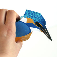 Load image into Gallery viewer, Pop Up Greetings Card - Kingfisher - Bird Sculpture - Faye Stevens Design - Papercraft
