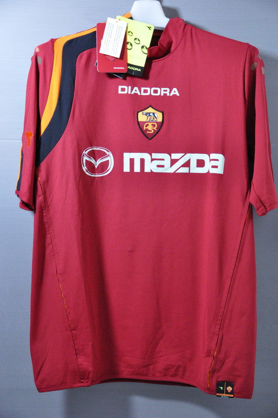 AS Roma+2004+Home+Jersey+Shirt+Long 