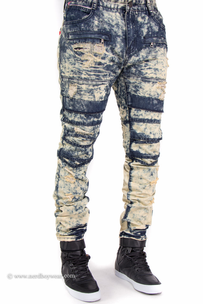 bleached ripped jeans