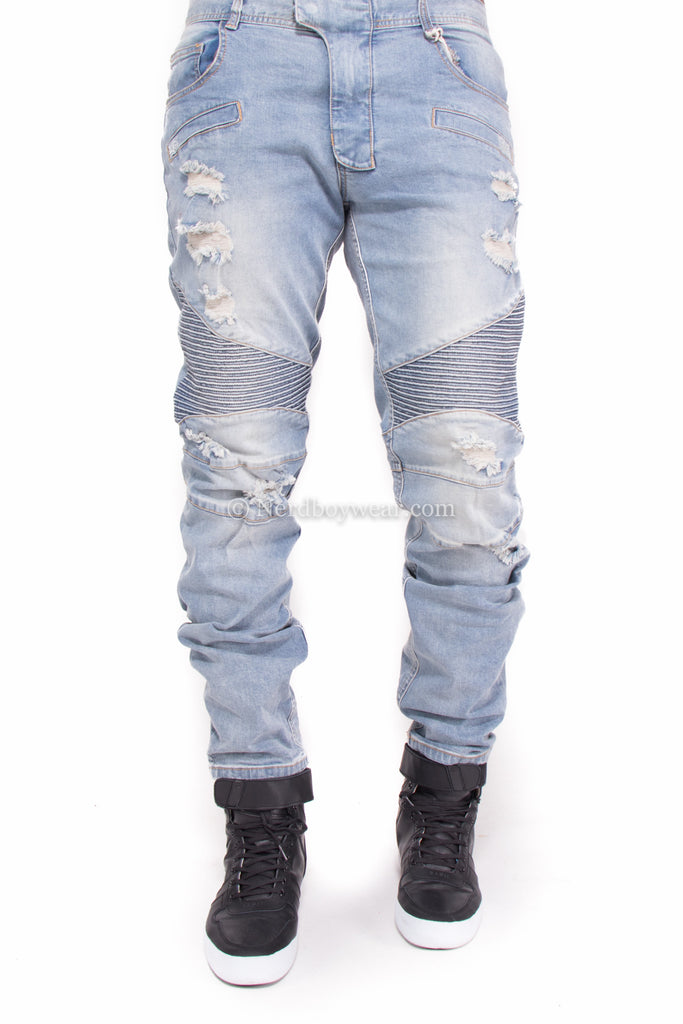 biker denim jeans