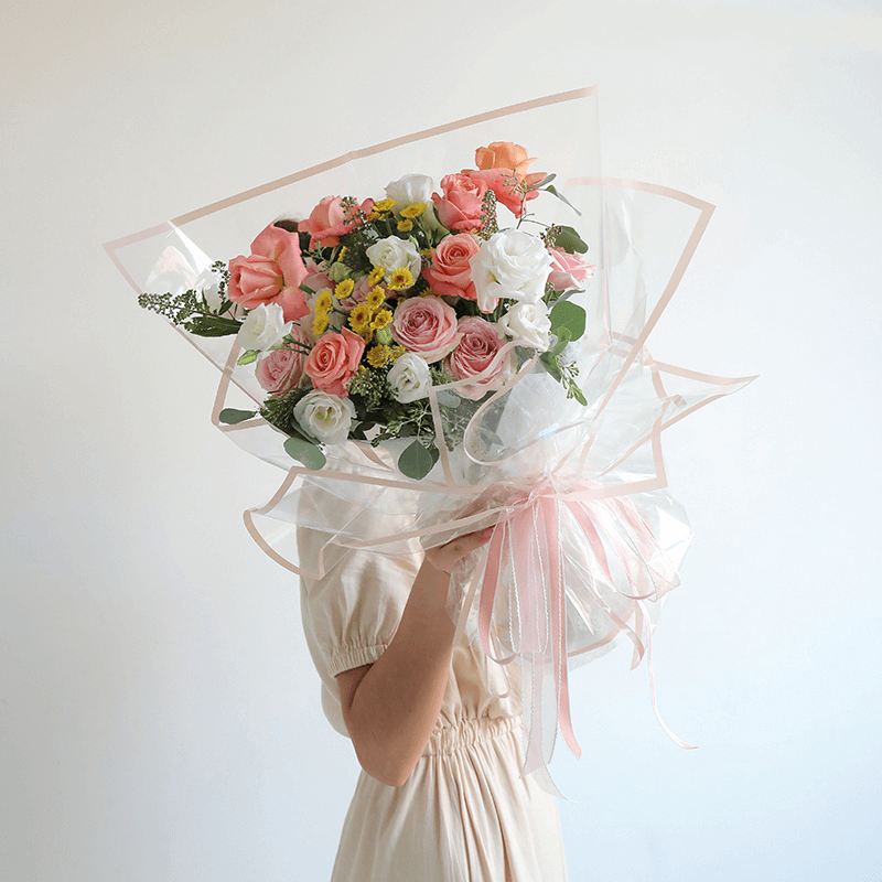 SHIOK Transparent Waterproof Flower Wrapping Film/Paper For