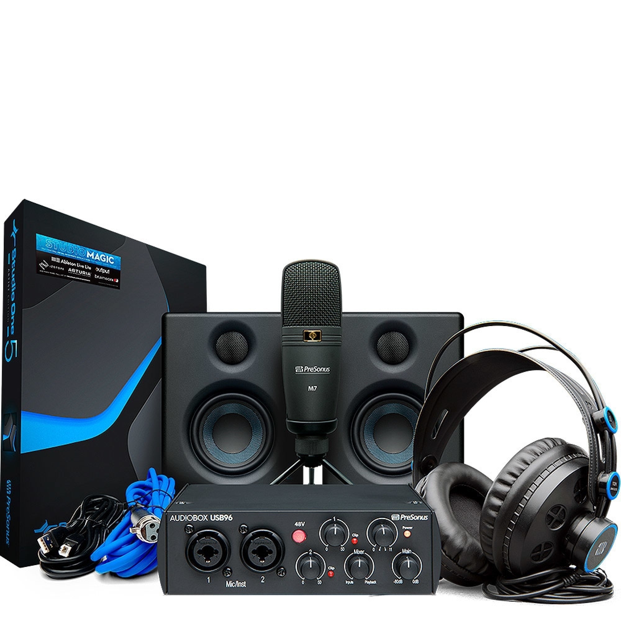 PreSonus USB96 with added Eris  monitors Audio Box Studio Ultimate – The  Music Man Online Store