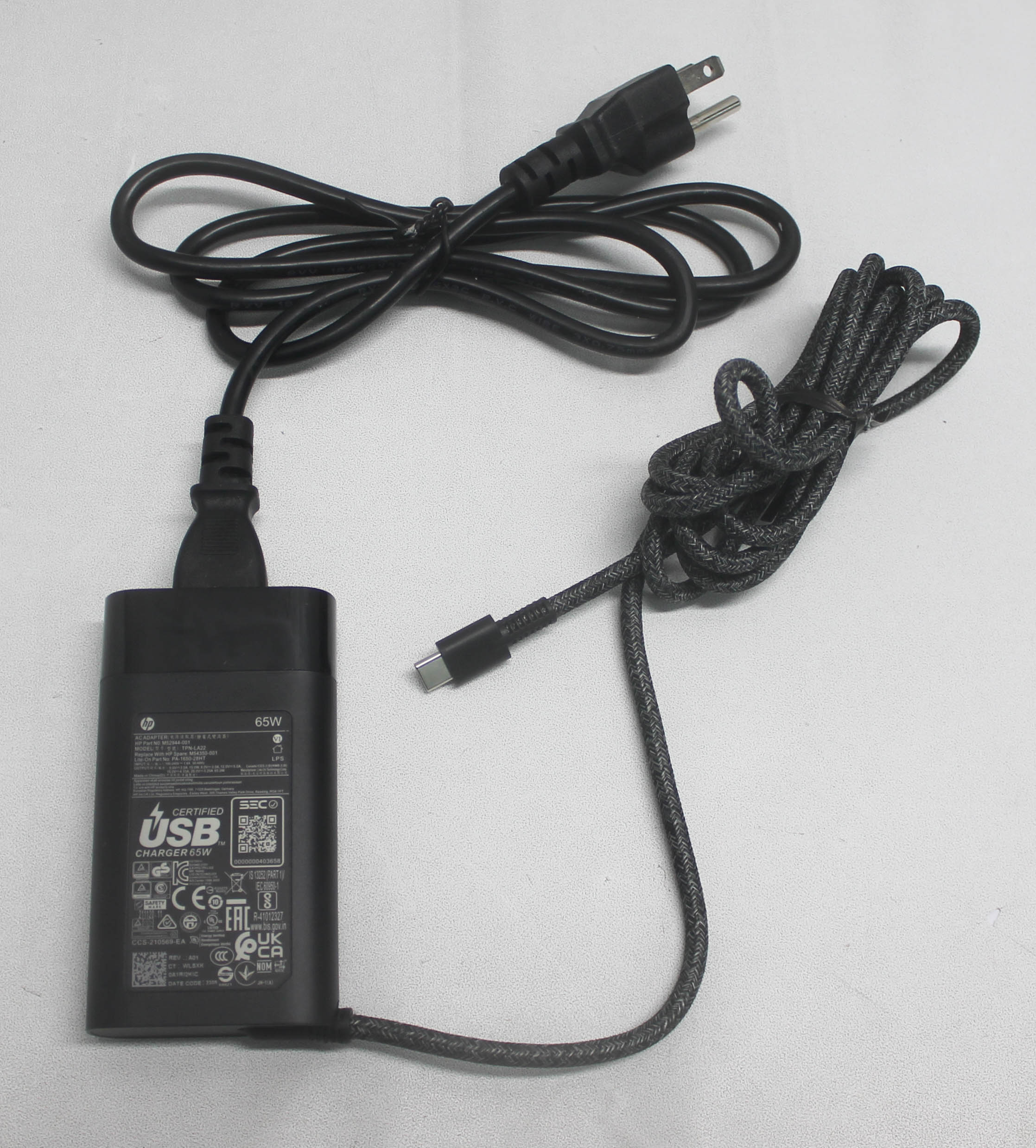 M54350-001 Ac Adapter 65W 20V 3.25A Slim Usb-C Envy X360 15-Ew1082Wm Compatible With HP
