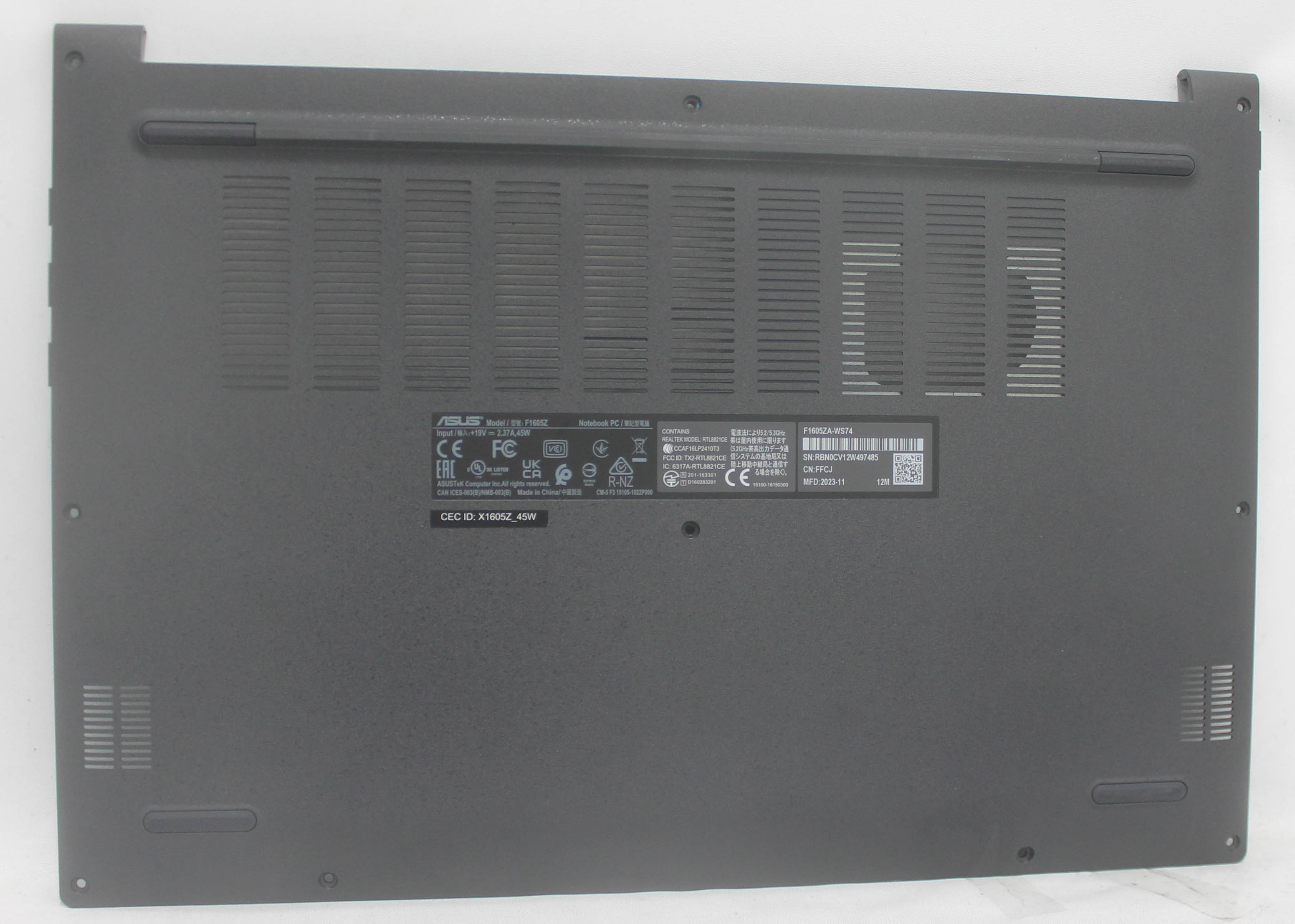 90NB10N3-R7DP10 Bottom Base Cover X1605Va-1K Vivobook 16 F1605Za-Ws74 Compatible With ASUS
