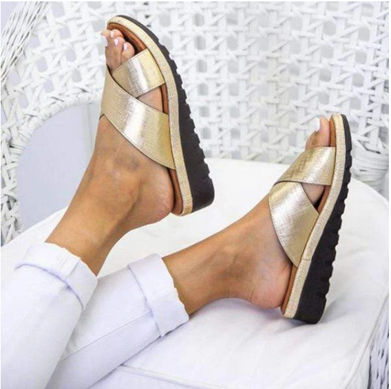 2020 Summer Comfy Plain Peep Toe 