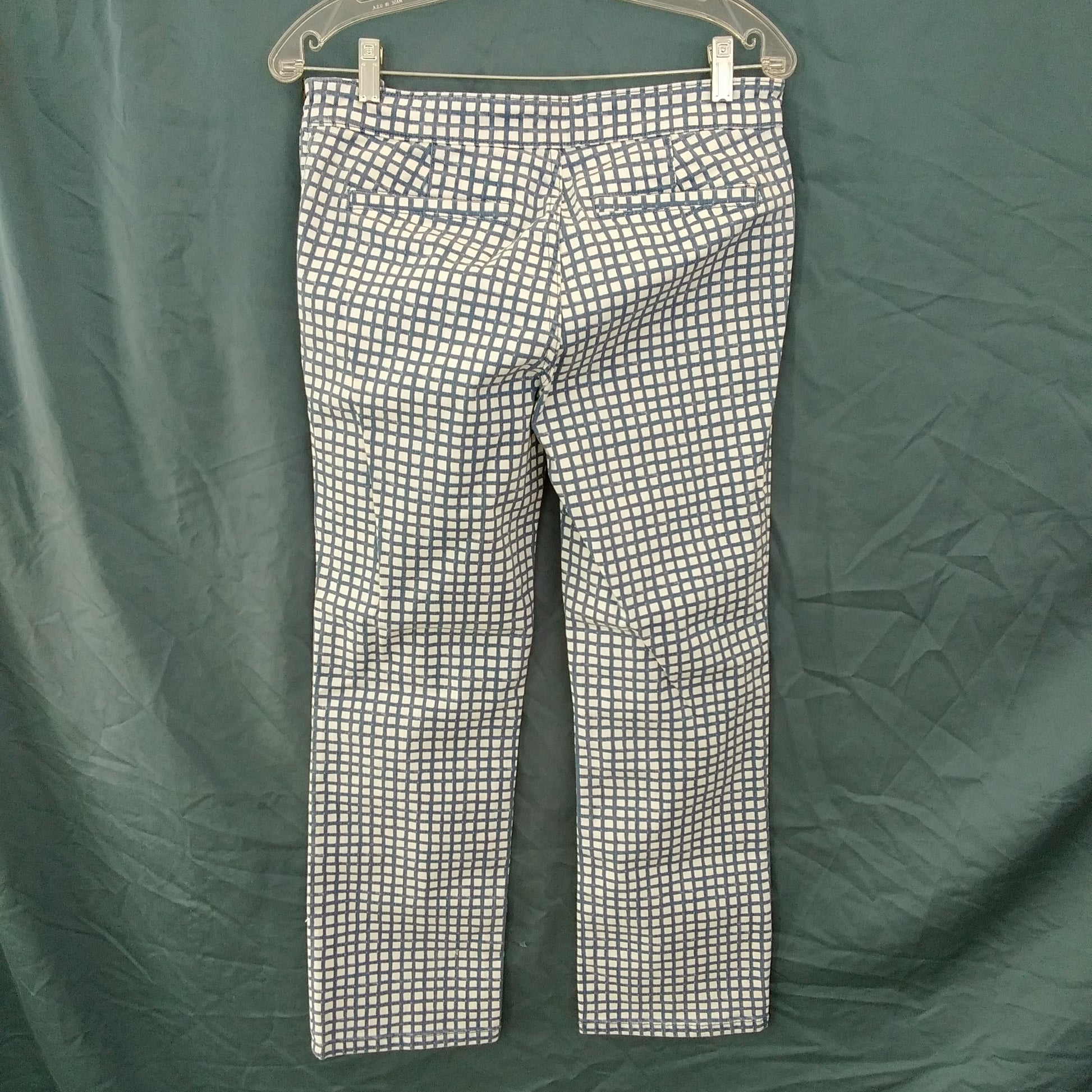 Tory Burch Blue & White Plaid Crop Pants - Size: 28 – CommunityWorx
