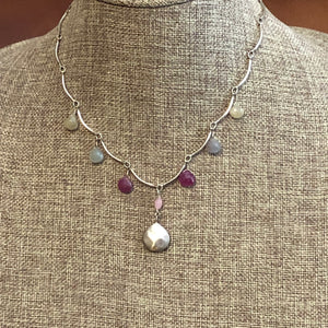 Sterling and Gemstone Necklace