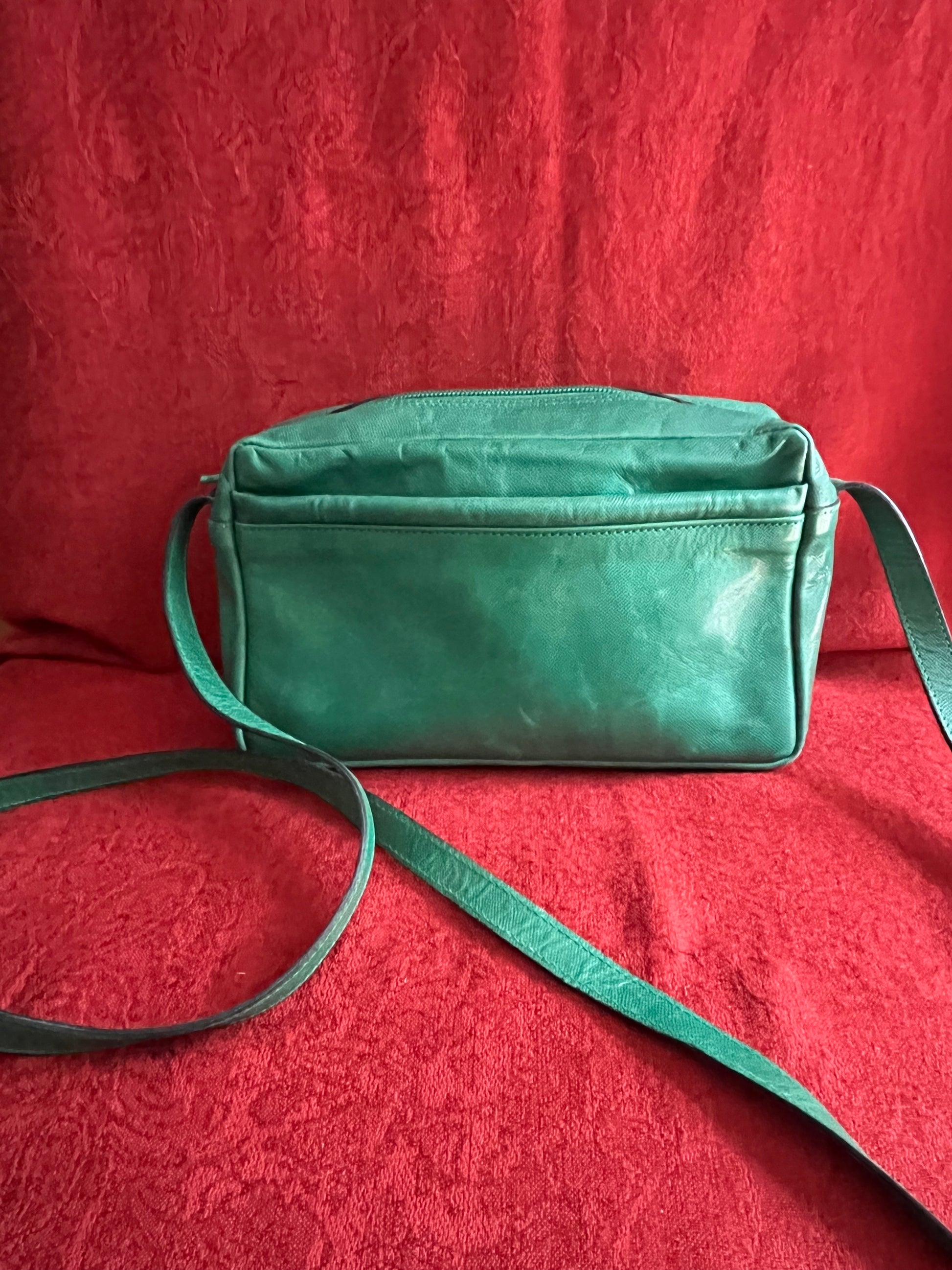 Green Leather Furla Crossbody Bag –