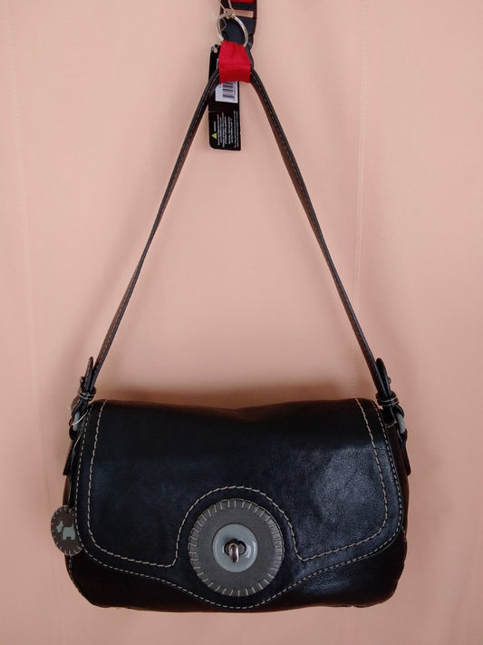 ARCADIA Black Patent Leather Embossed Shoulder Bag – CommunityWorx Thrift  Online