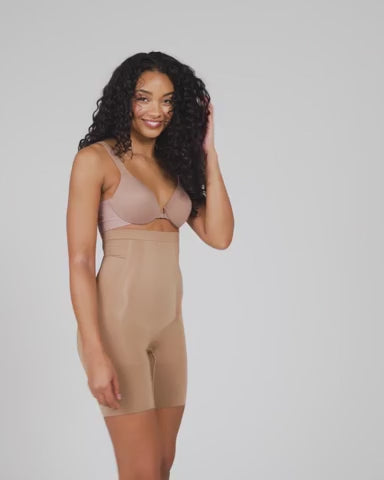 Beige Mid Thigh Shapewear Bodysuit – CHELIA