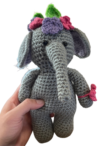 Kits to Heart Volunteer Emily Lopez's Crochet Elephant