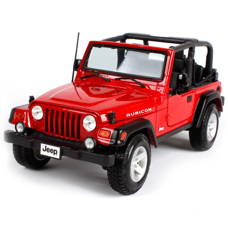 Jeep Wrangler Rubicon - 1:18 Diecast Model (Red) – Game & Hobby Zone