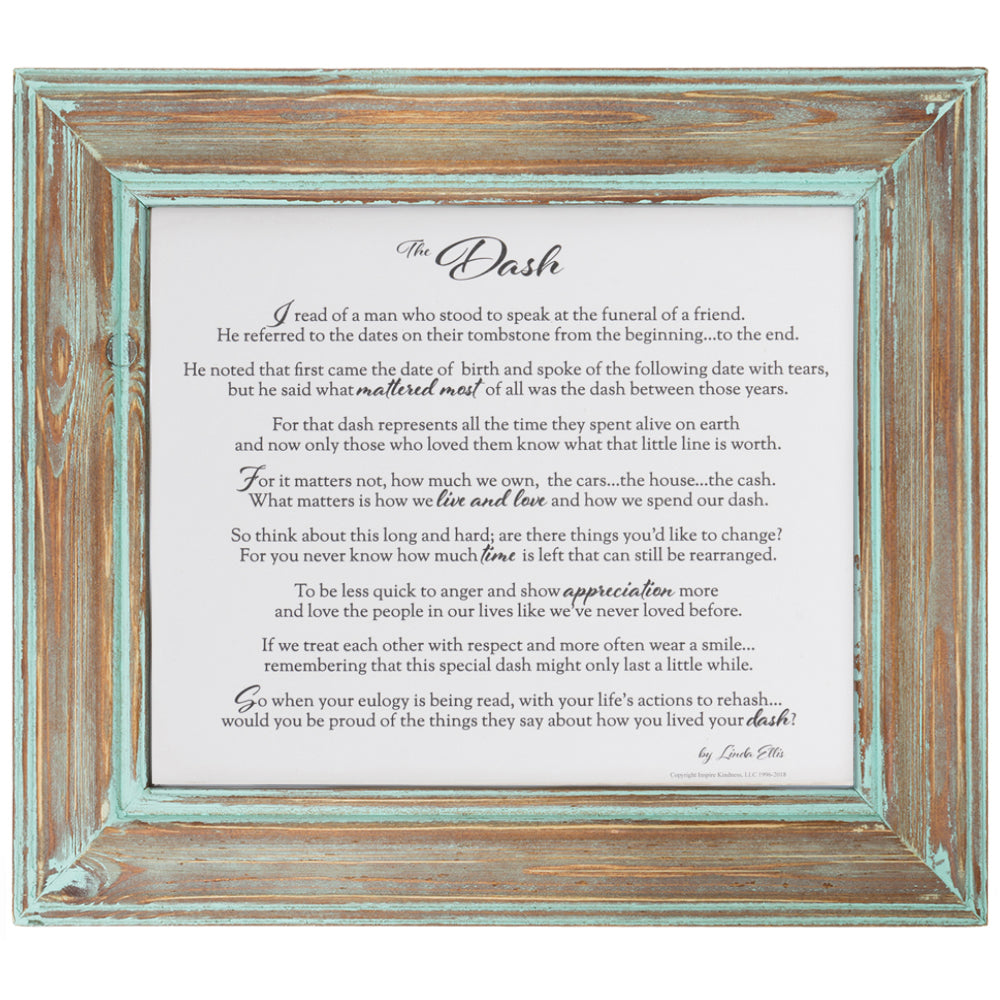 The Dash Poem Framed Prints (Classic) Live Your Dash