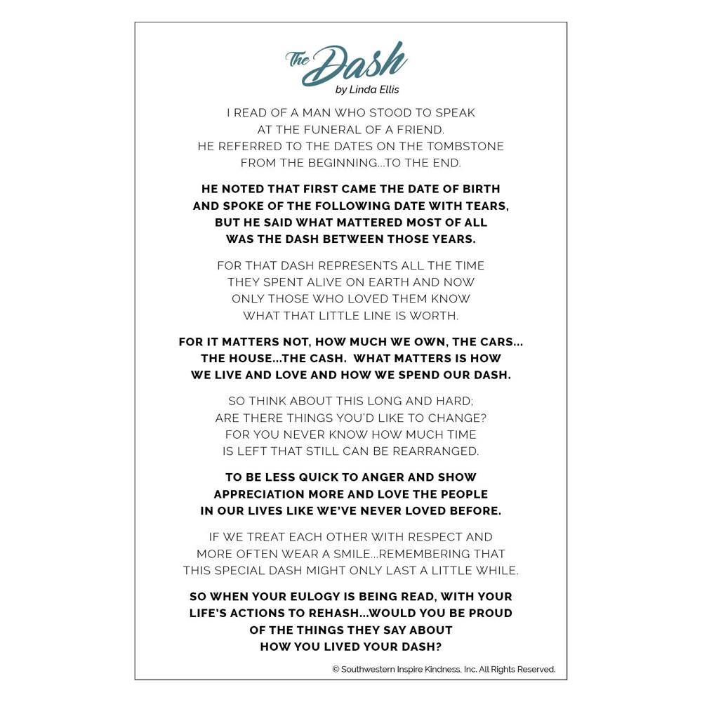 poem the dash printable