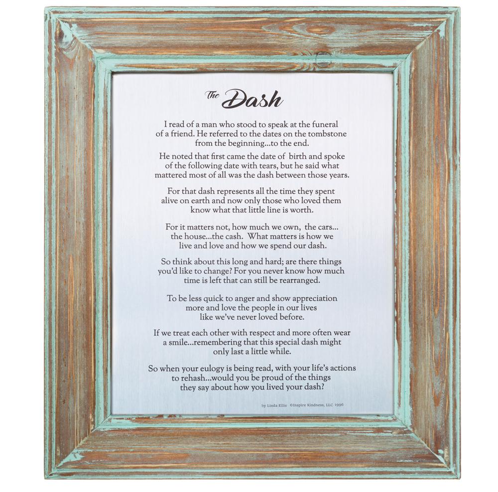 The Dash Poem Framed Prints