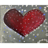 Acrylic Paint on Stretched Canvas, 20 x 16 Original Fine Art, Heart Rain made by Morgan Fox WR-2636