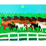 Acrylic Paint on Stretched Canvas, 20 x 16 Original Fine Art, Horses by Gus Kipper WR-2203