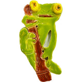 Ceramic Arts Handmade Clay Crafts 6-inch x 3-inch Glazed Frog made by Monty Chu WR-2847