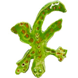 Ceramic Arts Handmade Clay Crafts 6-inch x 3.5-inch Glazed Lizard by Terri Smith and Jefferey Kohler Crowe WR-2788