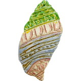 Ceramic Arts Handmade Clay Crafts 6-inch x 3.5-inch Glazed Shell by Morgan Fox WR-2771