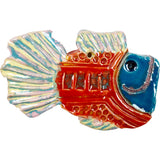 Ceramic Arts Handmade Clay Crafts Fresh Fish 4-inch x 2-inch Glazed by Miguel Carrera WR-2537