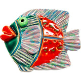 Ceramic Arts Handmade Clay Crafts Fresh Fish 4.5-inch x 3.5-inch Glazed Fish by Jennifer Evje and Terri Smith WR-1970