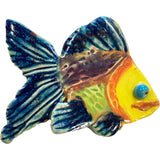 Ceramic Arts Handmade Clay Crafts Fresh Fish 4.5-inch x 3.5-inch Glazed by Terri Smith WR-2688