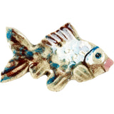Ceramic Arts Handmade Clay Crafts Fresh Fish 5-inch x 3-inch Glazed made by Lisa Uptain and Alec Lopez WR-2362