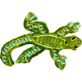 Ceramic Arts Handmade Clay Crafts Fresh Fish 5-inch x 4-inch Glazed Lizard by Emily Knoles WR-2036