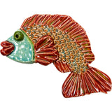 Ceramic Arts Handmade Clay Crafts Fresh Fish 5-inch x 4-inch Glazed made by Lynn Stahl WR-2429