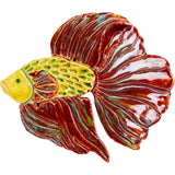 Ceramic Arts Handmade Clay Crafts Fresh Fish 5-inch x 4.5-inch Glazed Fish by Diana Hadaway and Karissa Archer WR-2271