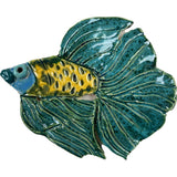 Ceramic Arts Handmade Clay Crafts Fresh Fish 5.5-inch x 4.5-inch Glazed Fish by Watch and Jennifer Horne