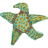 Ceramic Arts Handmade Clay Crafts Fresh Fish 5.5-inch x 5-inch Glazed Starfish by Cassandra Richardson WR-2738