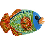 Ceramic Arts Handmade Clay Crafts Fresh Fish 6-inch x 5-inch Glazed by Ben Levine and Ryan Pinder WR-2207