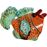 Ceramic Arts Handmade Clay Crafts Fresh Fish 7-inch x 5-inch Glazed by Monty Chu and Morgan Fox WR-2145