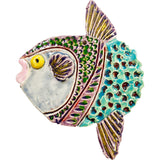 Ceramic Arts Handmade Clay Crafts Fresh Fish 7-inch x 5.5-inch Glazed Fish by Loreen Bartschi and Ben Levine WR-2624