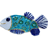 Ceramic Arts Handmade Clay Crafts Fresh Fish 7.5-inch x 4-inch Glazed by Cassandra Richardson WR-2579