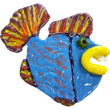 Ceramic Arts Handmade Clay Crafts Fresh Fish Glazed 6-inch x 5-inch made by Monty Chu WR-3282