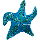 Ceramic Arts Handmade Clay Crafts Fresh Fish Glazed 6.5-inch x 6-inch Starfish by Terri Smith WR-3046