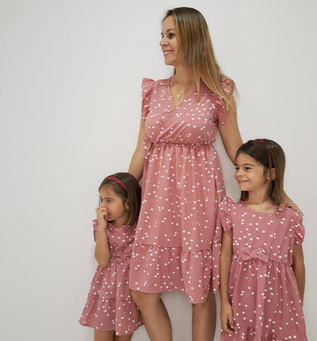 Conjuntos de Ropa para Madres e Hijas – Etiquetado vestido rosa– iQual  Online