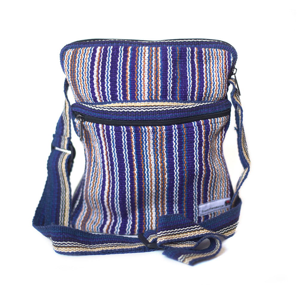Fairtrade Cross Body Shoulder Bag from Nepal | Colourful Cotton Fabric – From The Source
