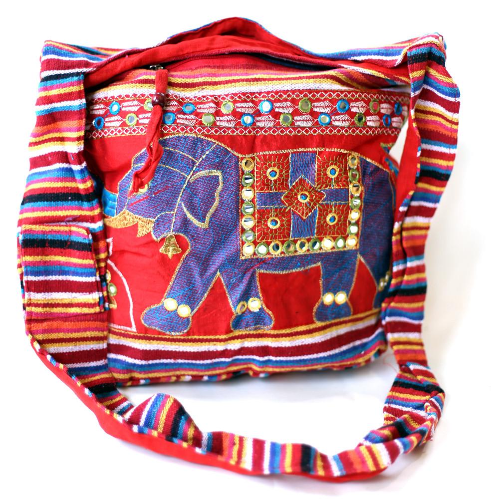embroidered indian elephant bag – From The Source