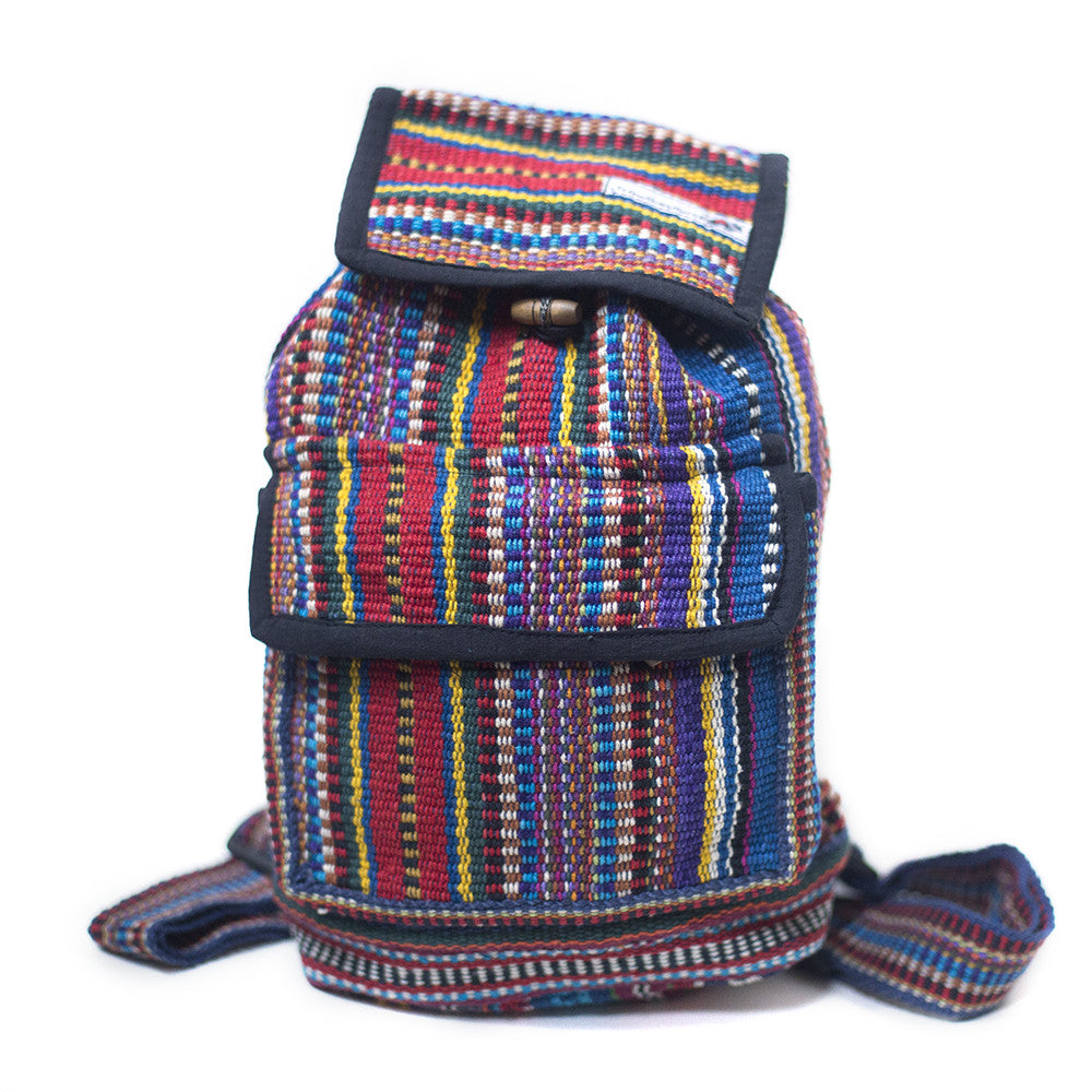 Mini Rucksack | Fair Trade Backpack in Colourful Cotton Gheri Fabric ...