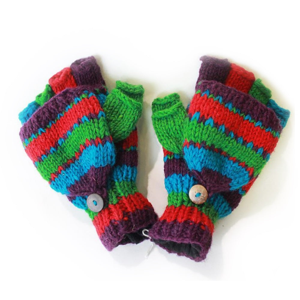 fingerless mittens with flap pattern