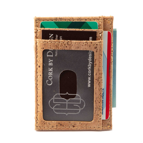 Slim Cork Wallet for Minimalist Men, Vegan, Eco-friendly