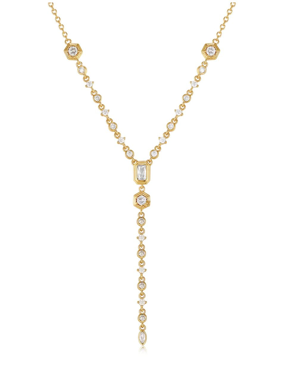 Evil Eye Double Coin Necklace- Gold