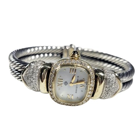 David Yurman YG Sterling Silver & Diamond Watch