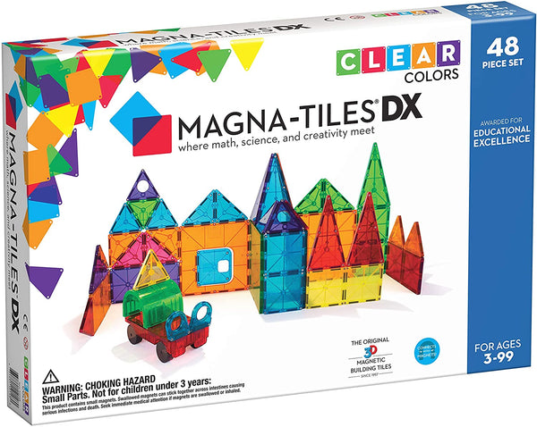 Magna-Tiles 48-piece DX Clear Colors Set
